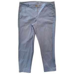 Talbots The Weekend Chino Pants Women's Size 16 Light Blue Slim Ankle Mid Rise